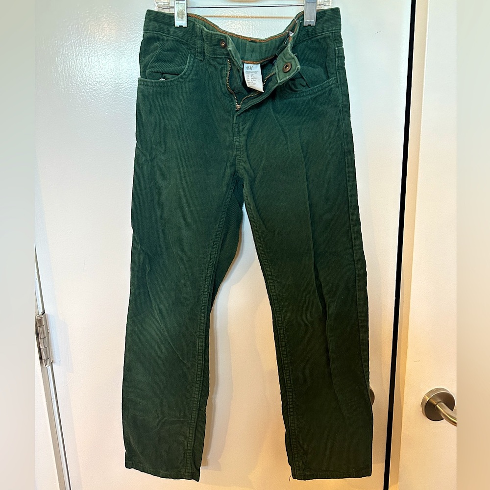 H&M Forest Green Sz 10 Courderoy Pants